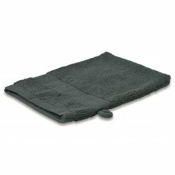 Calimosa Waschhandschuh - grau - Baumwolle - 15x20 cm