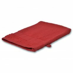 Calimosa Waschhandschuh - dunkelrot - Baumwolle - 15x20 cm