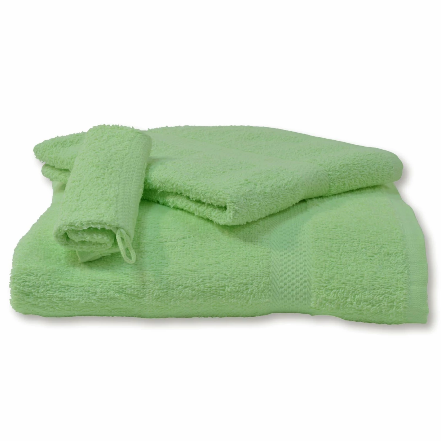 Waschhandschuh - Baumwolle - grün 4 Waschhandschuh - Baumwolle - grün – Bild 2