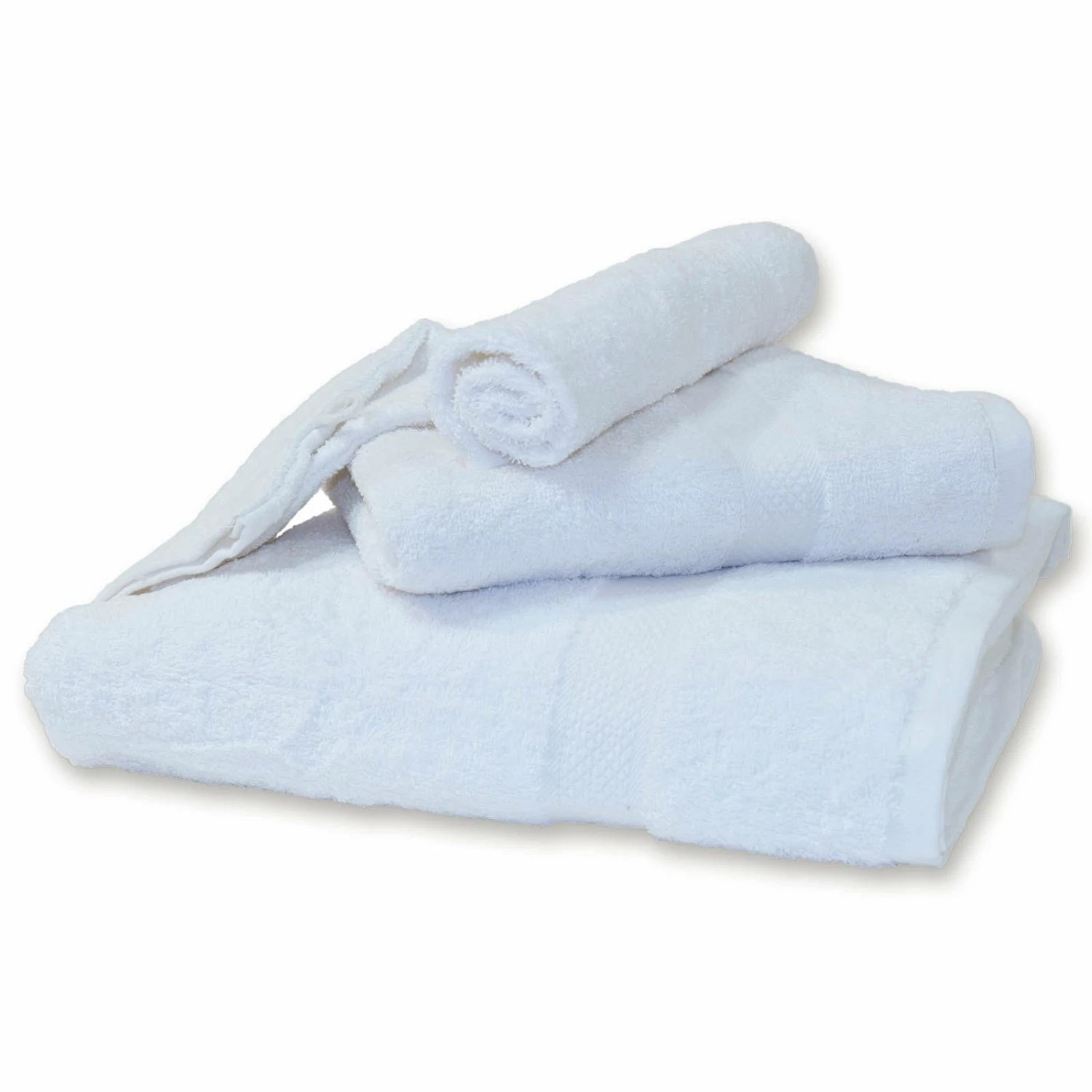 Badetuch - weiß - 70x140 cm - Baumwolle 4 Badetuch - weiß - 70x140 cm - Baumwolle – Bild 2