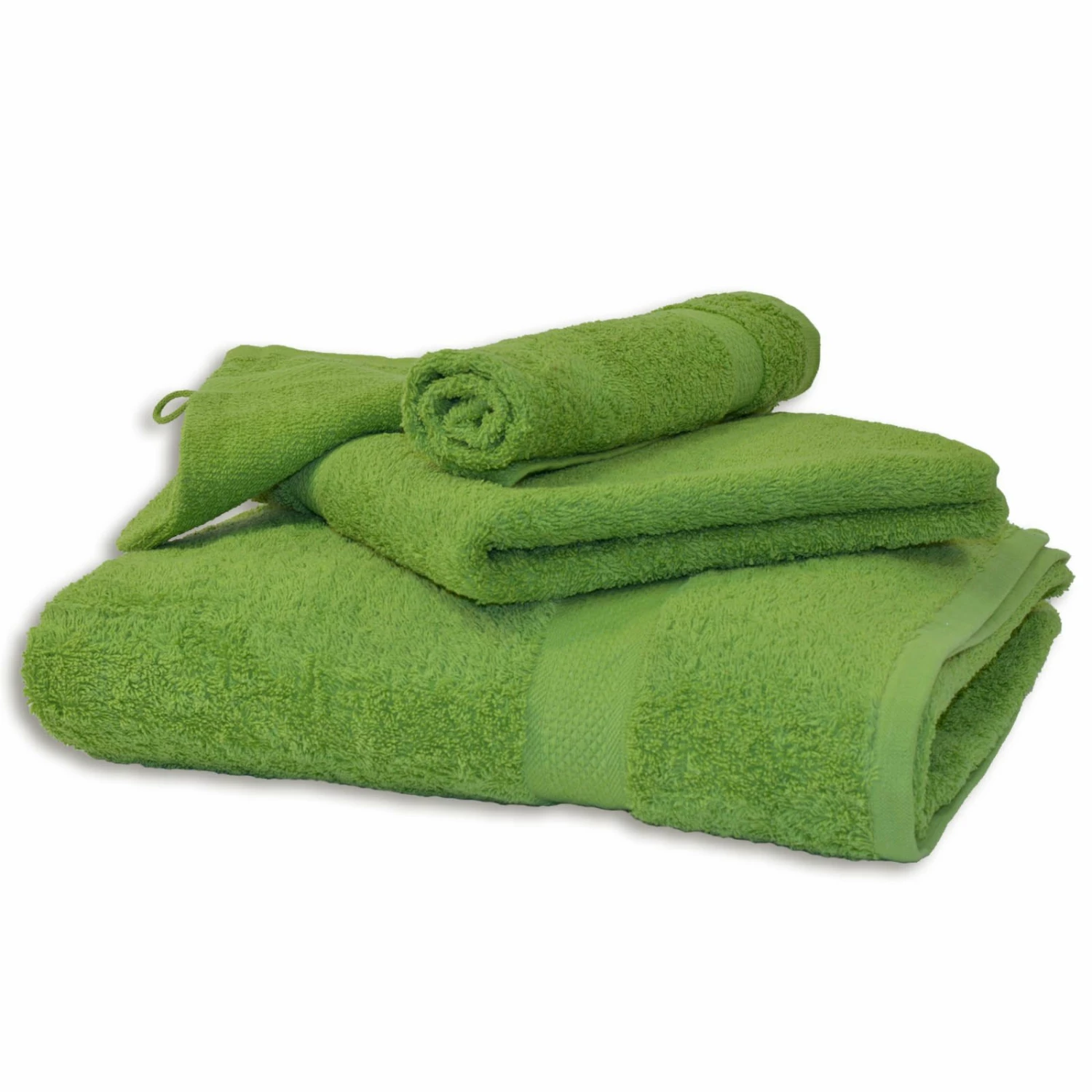 Badetuch - grün - 70x140 cm - Baumwolle 4 Badetuch - grün - 70x140 cm - Baumwolle – Bild 2