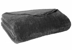 Kuscheldecke - silber - Lammfelloptik - 140x200 cm