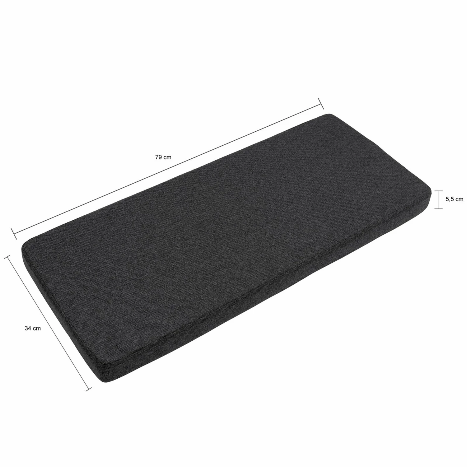 Sitzkissen SCOUT - grau - 80 cm 5 Sitzkissen SCOUT - grau - 80 cm – Bild 3