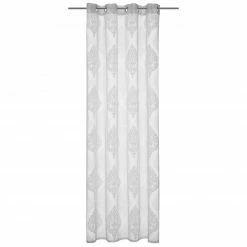 Jacquard-Ösenschal - weiß - 140x245 cm