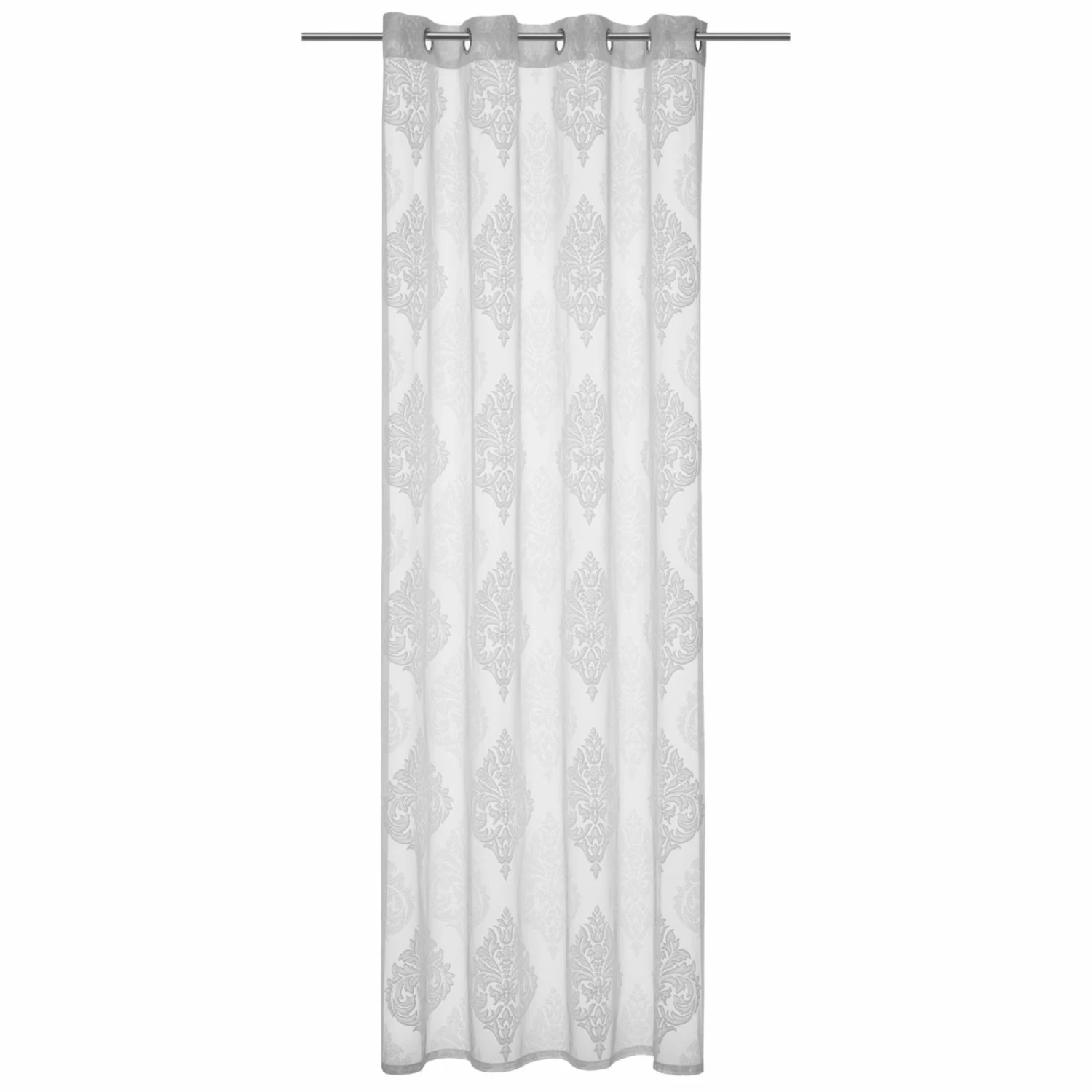 Jacquard-Ösenschal - weiß - 140x245 cm 3 Jacquard-Ösenschal - weiß - 140x245 cm