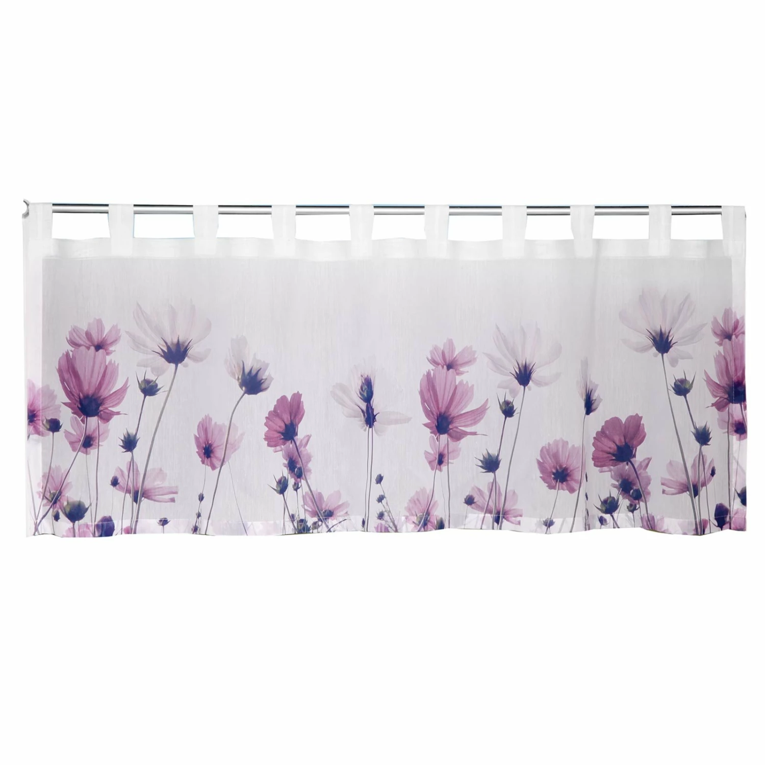 Scheibengardine - lila-weiß - 140x45 cm 3 Scheibengardine - lila-weiß - 140x45 cm