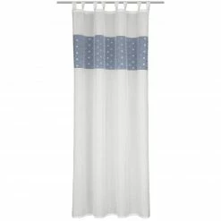 Schlaufenschal - weiß-blau - 135x245 cm