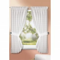 Landhausgardinen-Set - weiß - 90x160 cm