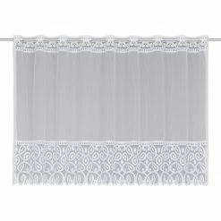 Scheibengardine - Ornamente - weiß - 140x75 cm