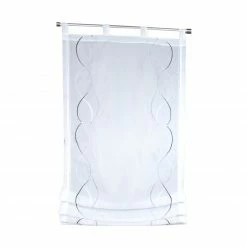 Raffrollo - weiß-silber - 60x120 cm