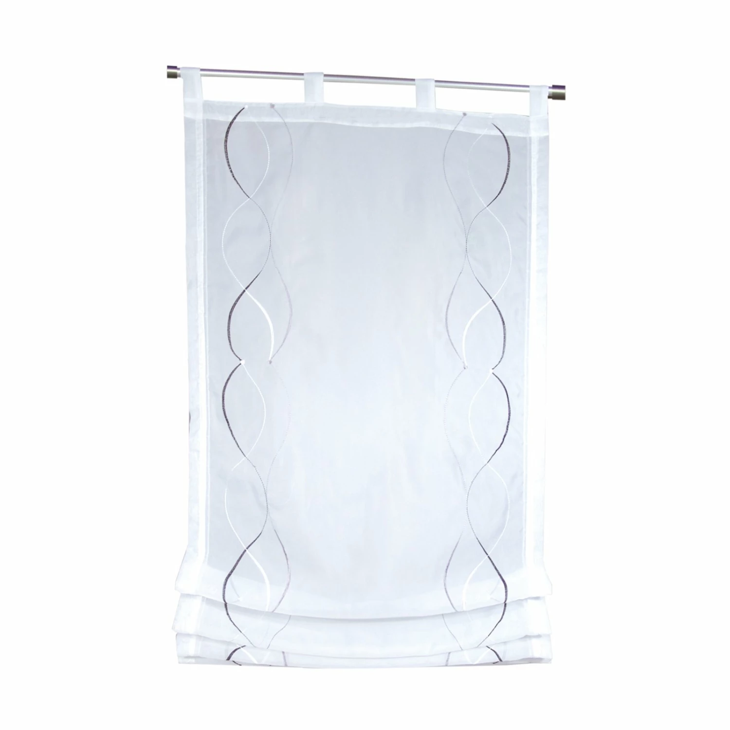 Raffrollo - weiß-silber - 60x120 cm 3 Raffrollo - weiß-silber - 60x120 cm