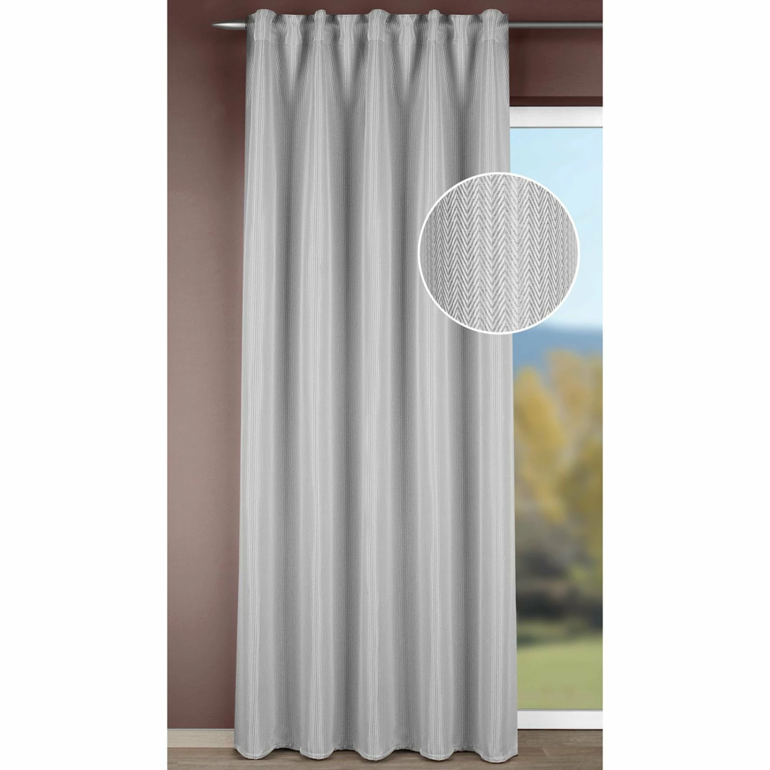 Schlaufenschal - silber-weiß - 135x245 cm 4 Schlaufenschal - silber-weiß - 135x245 cm – Bild 2