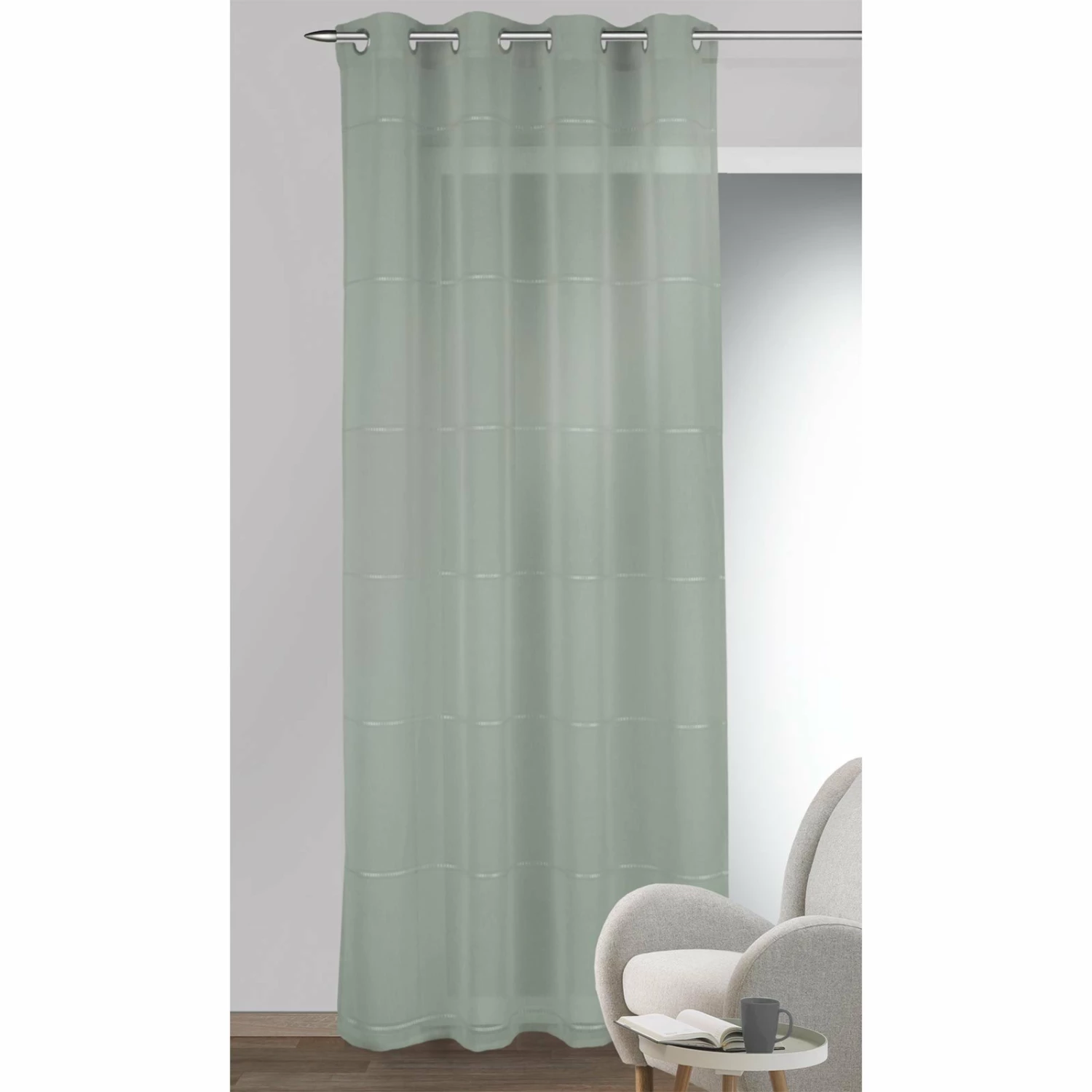 Ösenschal - türkis-silber - 135x245 cm 4 Ösenschal - türkis-silber - 135x245 cm – Bild 2