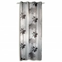 Ösenvorhang - silber - 135x245 cm