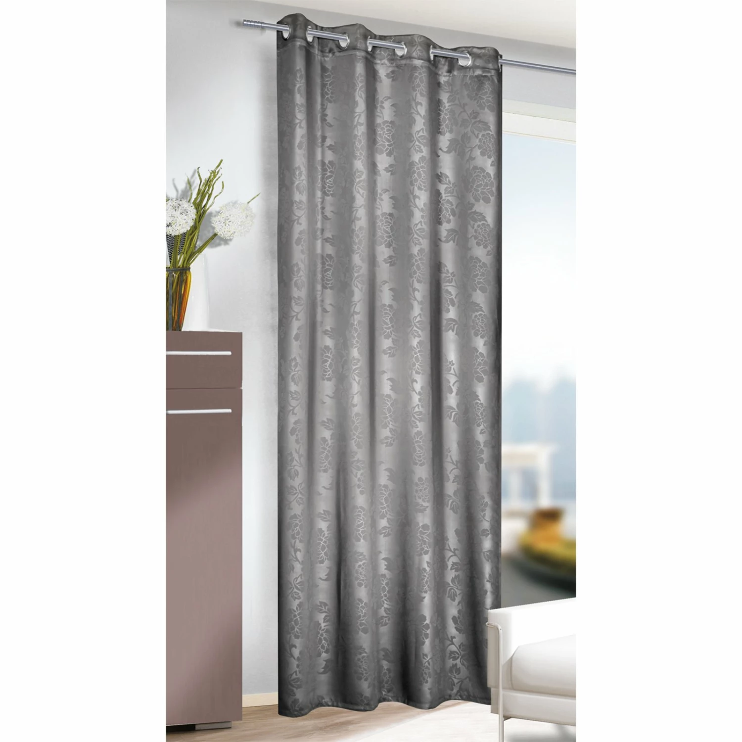 Verdunklungsvorhang - silber - 135x245 cm 4 Verdunklungsvorhang - silber - 135x245 cm – Bild 2