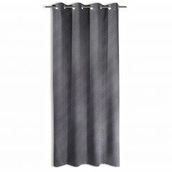 Ösenvorhang - anthrazit - blickdicht - 135x245 cm