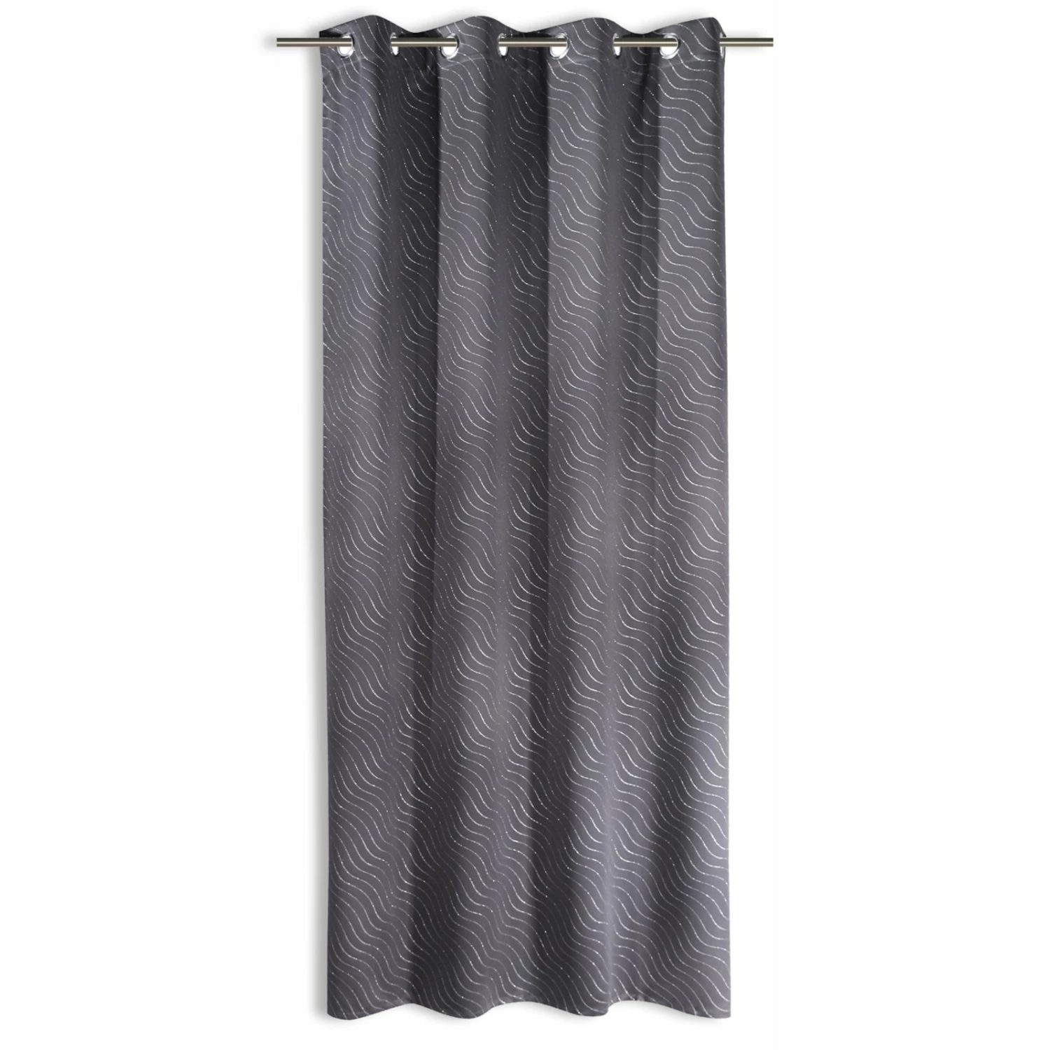 Ösenvorhang - anthrazit - blickdicht - 135x245 cm 3 Ösenvorhang - anthrazit - blickdicht - 135x245 cm