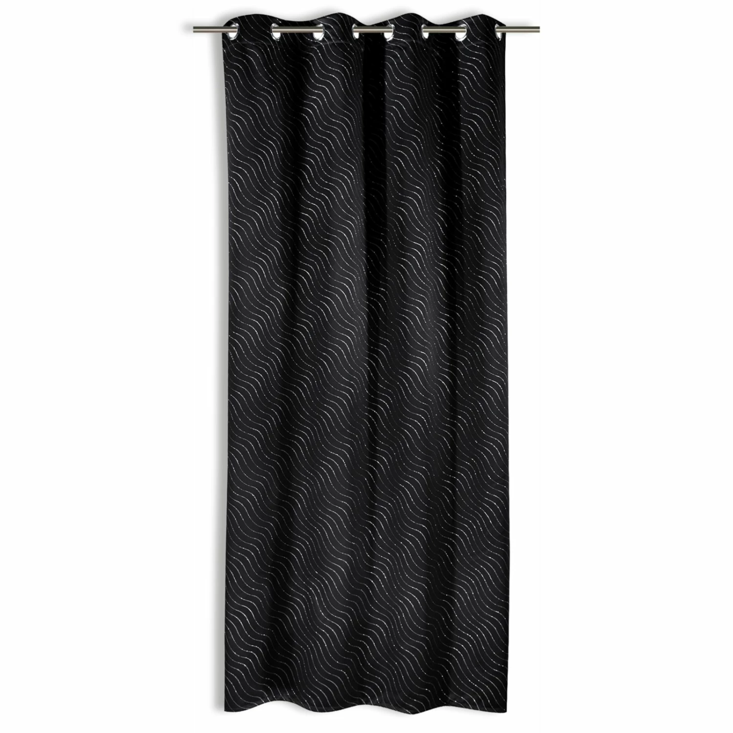 Ösenvorhang - schwarz - blickdicht - 135x245 cm 3 Ösenvorhang - schwarz - blickdicht - 135x245 cm