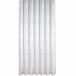 Gardine - weiß-fuchsia - Stick-Store - 245x300 cm