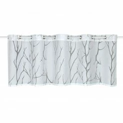 Ösenpanneaux - weiß - Zweige - 135x45 cm