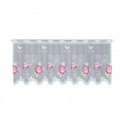 Jacq-Lamellenpanneau - Rosen - weiß-pink-grün - 140x45 cm