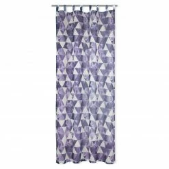 Schlaufenschal - violett-weiß - Dreiecke - 135x245 cm