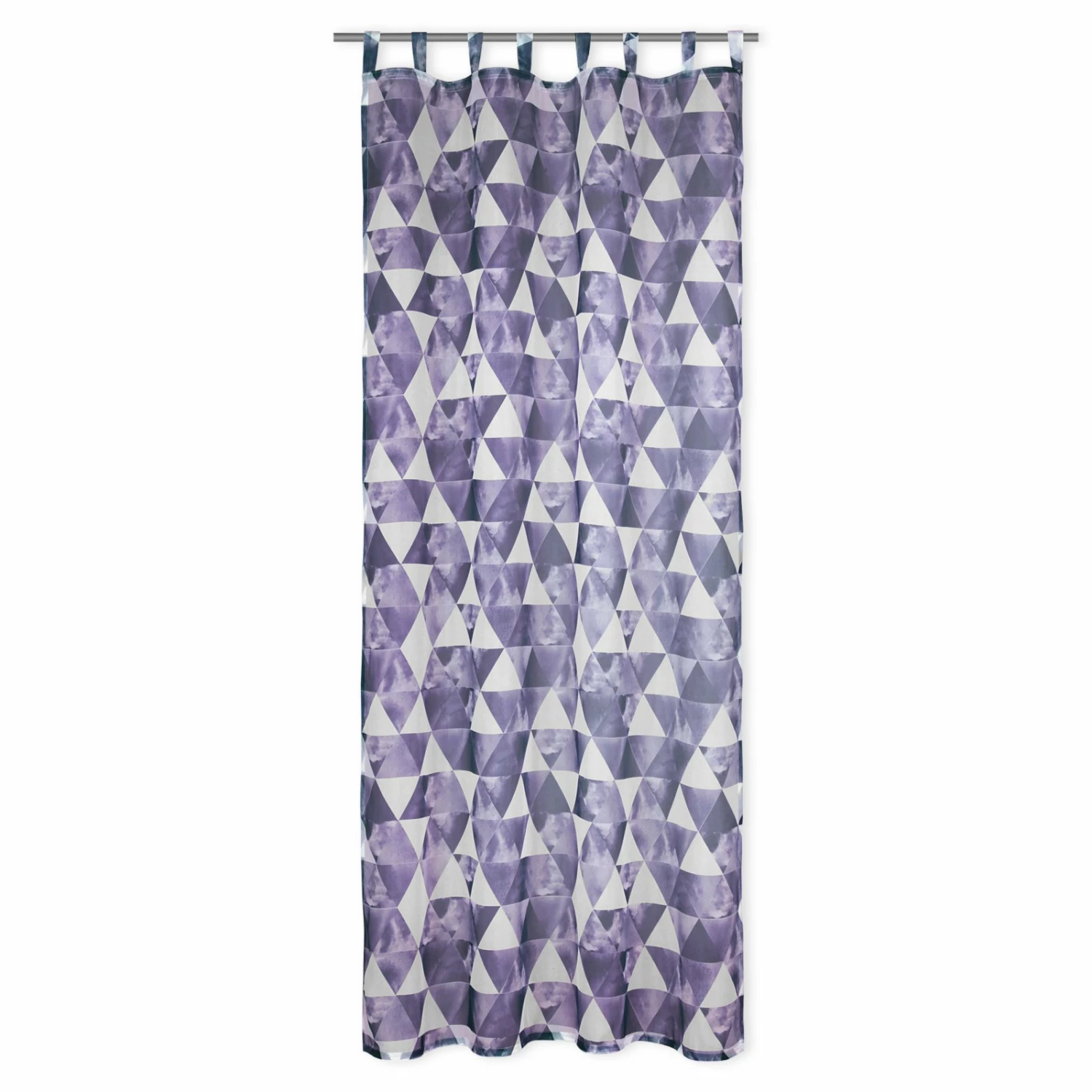 Schlaufenschal - violett-weiß - Dreiecke - 135x245 cm 3 Schlaufenschal - violett-weiß - Dreiecke - 135x245 cm