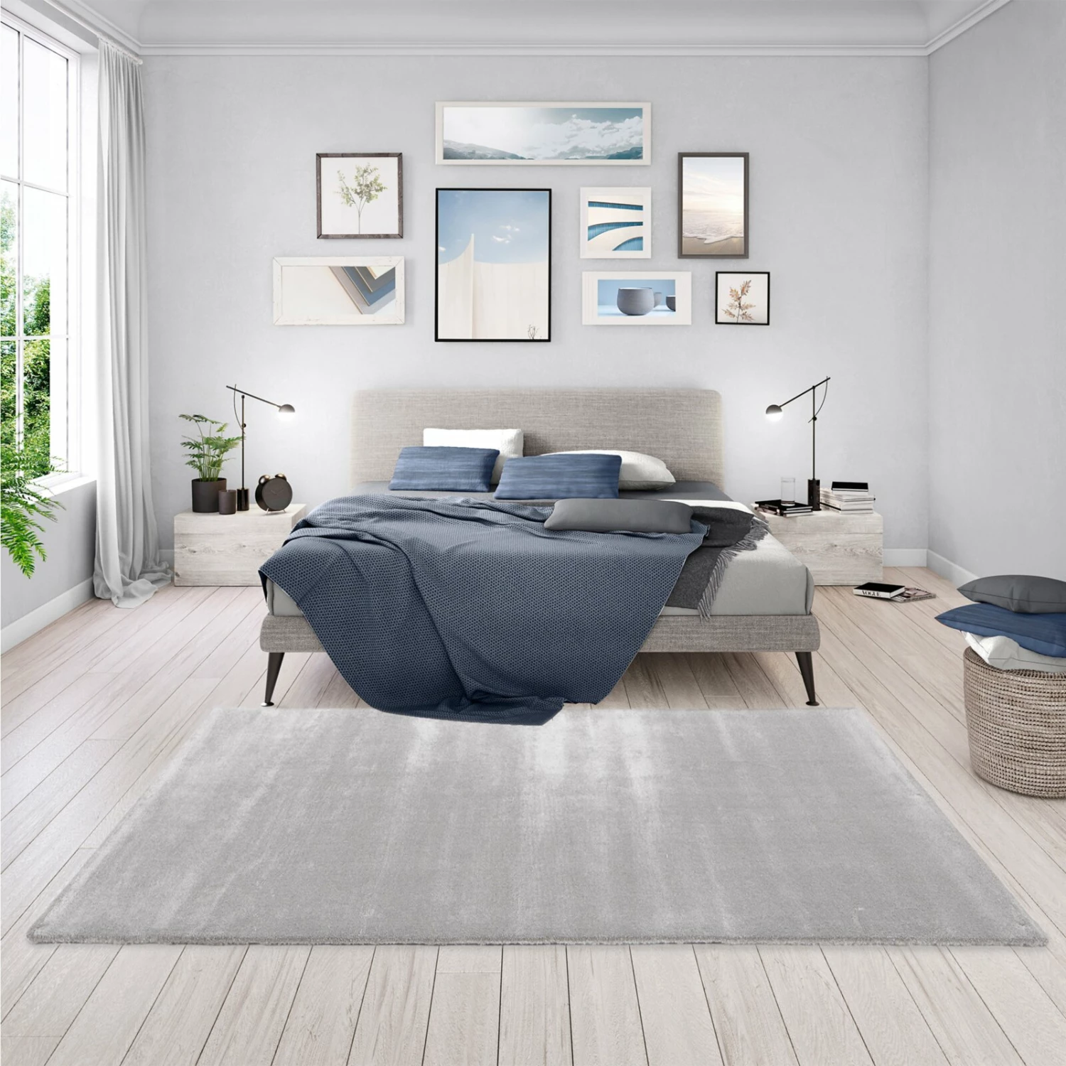 Teppich - hellgrau - 80x150 cm 5 Teppich - hellgrau - 80x150 cm – Bild 3