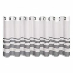 Bistrogardine - weiß-grau - 140 cm breit