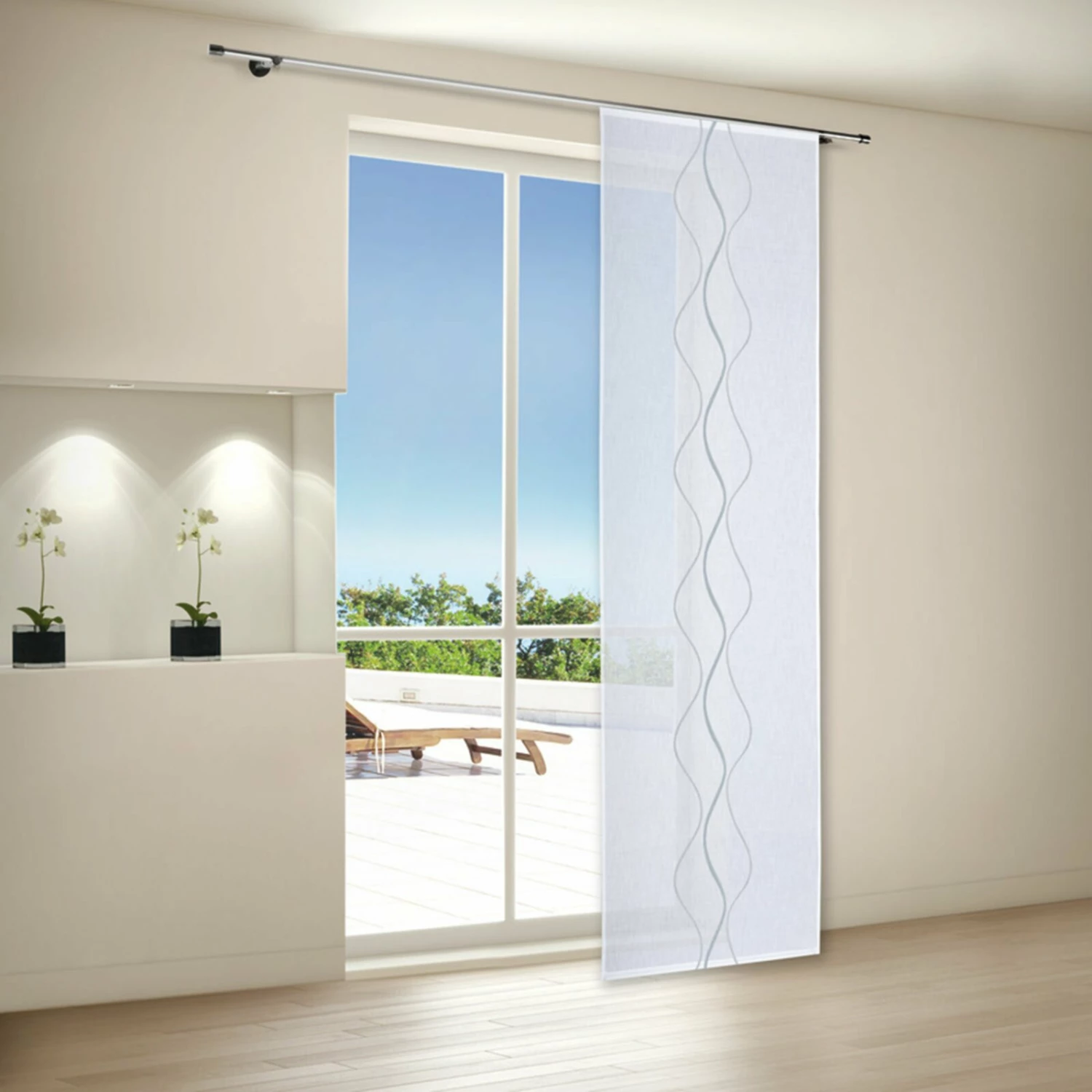 Flächenvorhang - weiß - 60x245 cm 4 Flächenvorhang - weiß - 60x245 cm – Bild 2