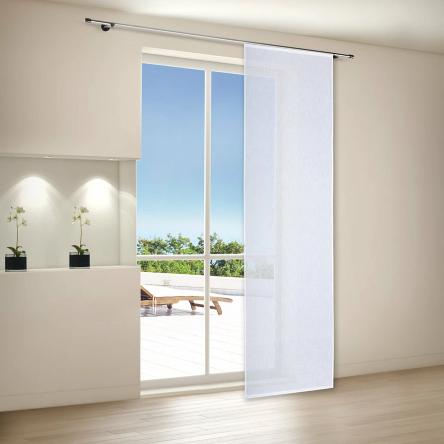 Flächenvorhang - weiß - 60x245 cm 4 Flächenvorhang - weiß - 60x245 cm – Bild 2