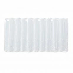 Scheibengardine - weiß - Stickerei - 150x50 cm