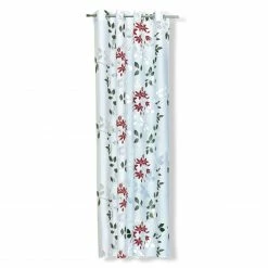 Ösenschal - natur-grün - Blätterranken - 140x235 cm