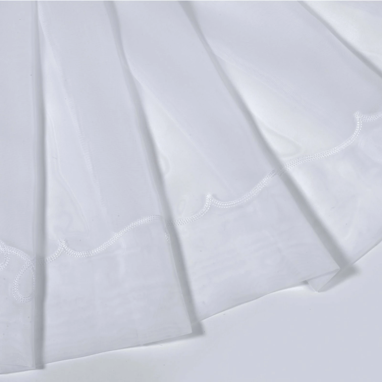 Scheibengardine - weiß - Stickerei - 150x50 cm 5 Scheibengardine - weiß - Stickerei - 150x50 cm – Bild 3