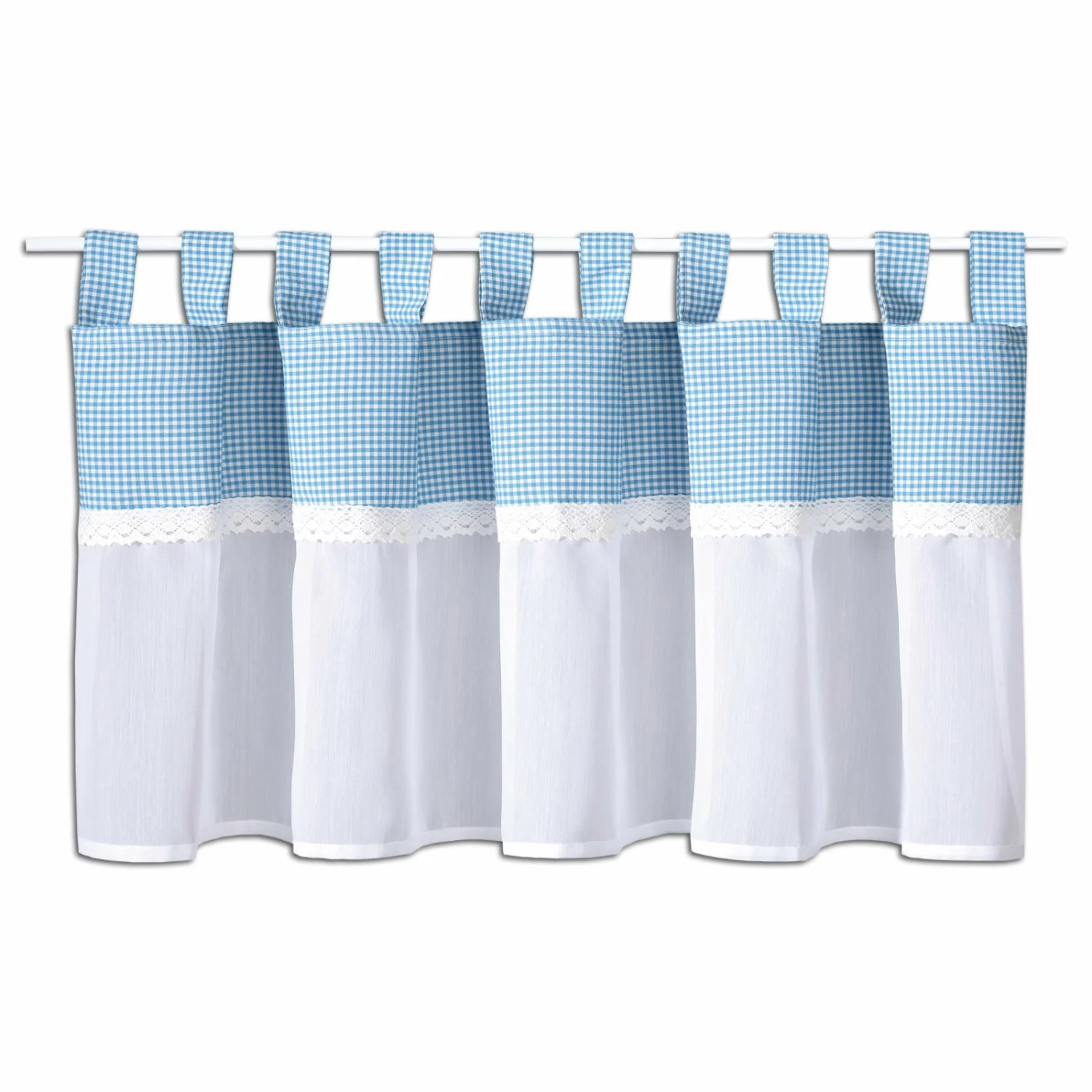 Bistrogardine - blau-weiß - 150x50 cm 3 Bistrogardine - blau-weiß - 150x50 cm