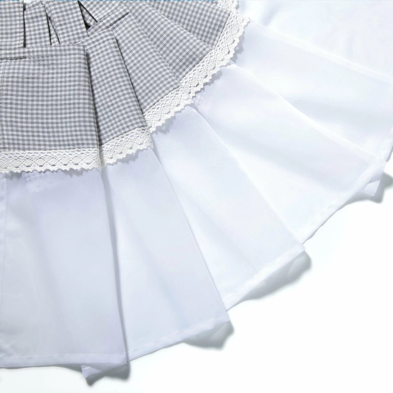 Bistrogardine - grau-weiß kariert - 150x50 cm 5 Bistrogardine - grau-weiß kariert - 150x50 cm – Bild 3