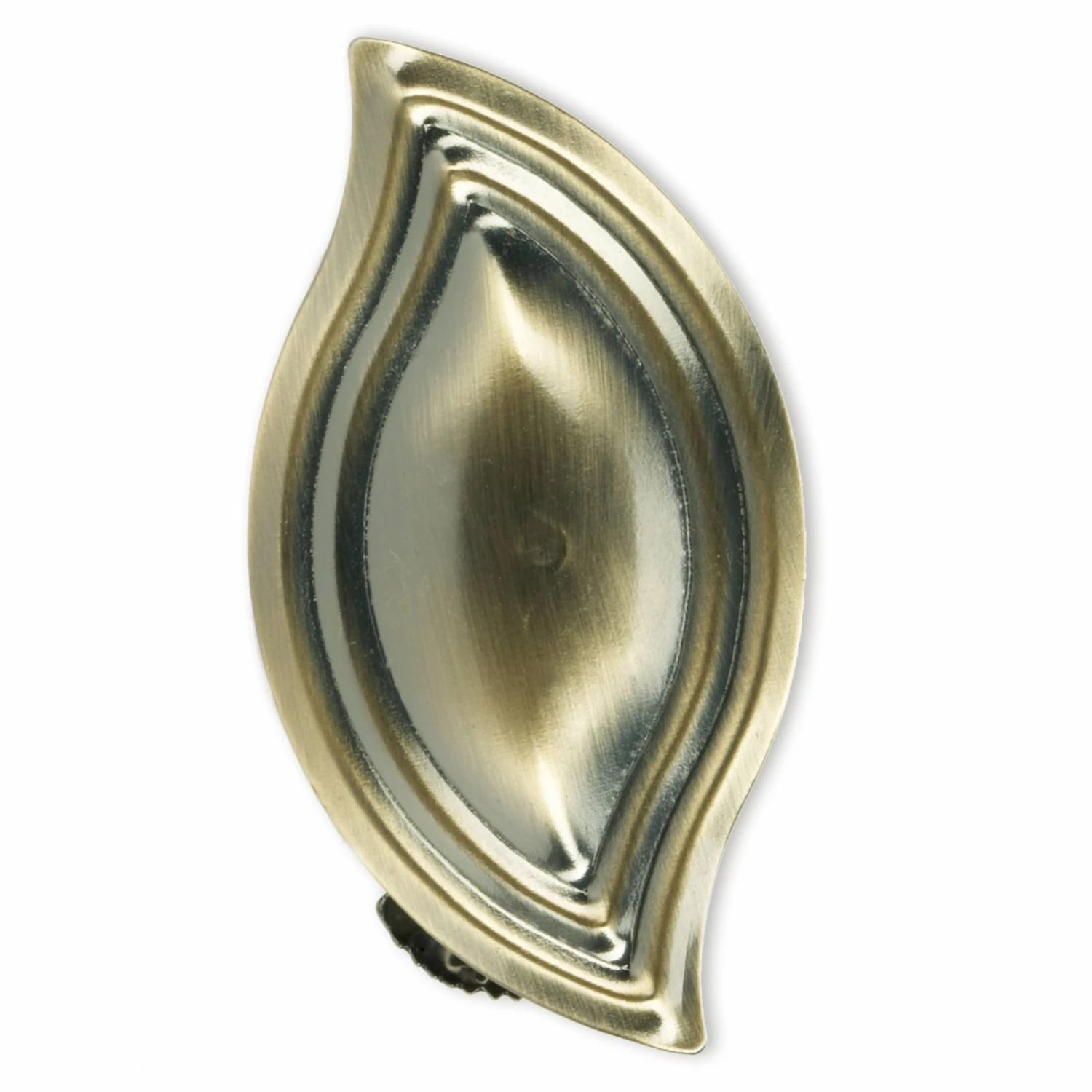 Raffhalter - bronziert - Blattform 3 Raffhalter - bronziert - Blattform