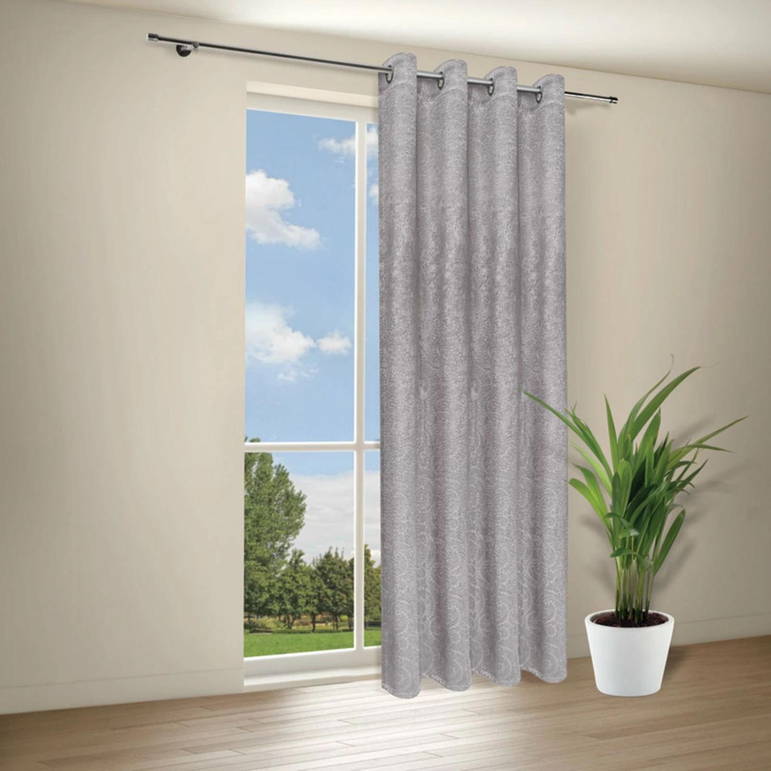 Ösenschal - hellgrau - Prägung - 140x245 cm 5 Ösenschal - hellgrau - Prägung - 140x245 cm – Bild 3