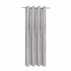 Ösenschal - hellgrau - Prägung - 140x245 cm