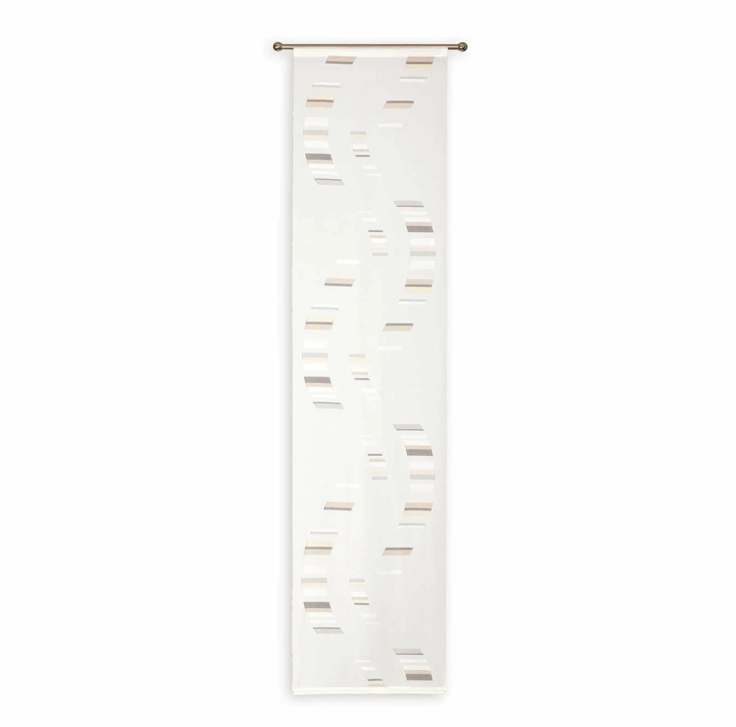 Schiebevorhang - weiß-anthrazit - 60x245 cm 3 Schiebevorhang - weiß-anthrazit - 60x245 cm