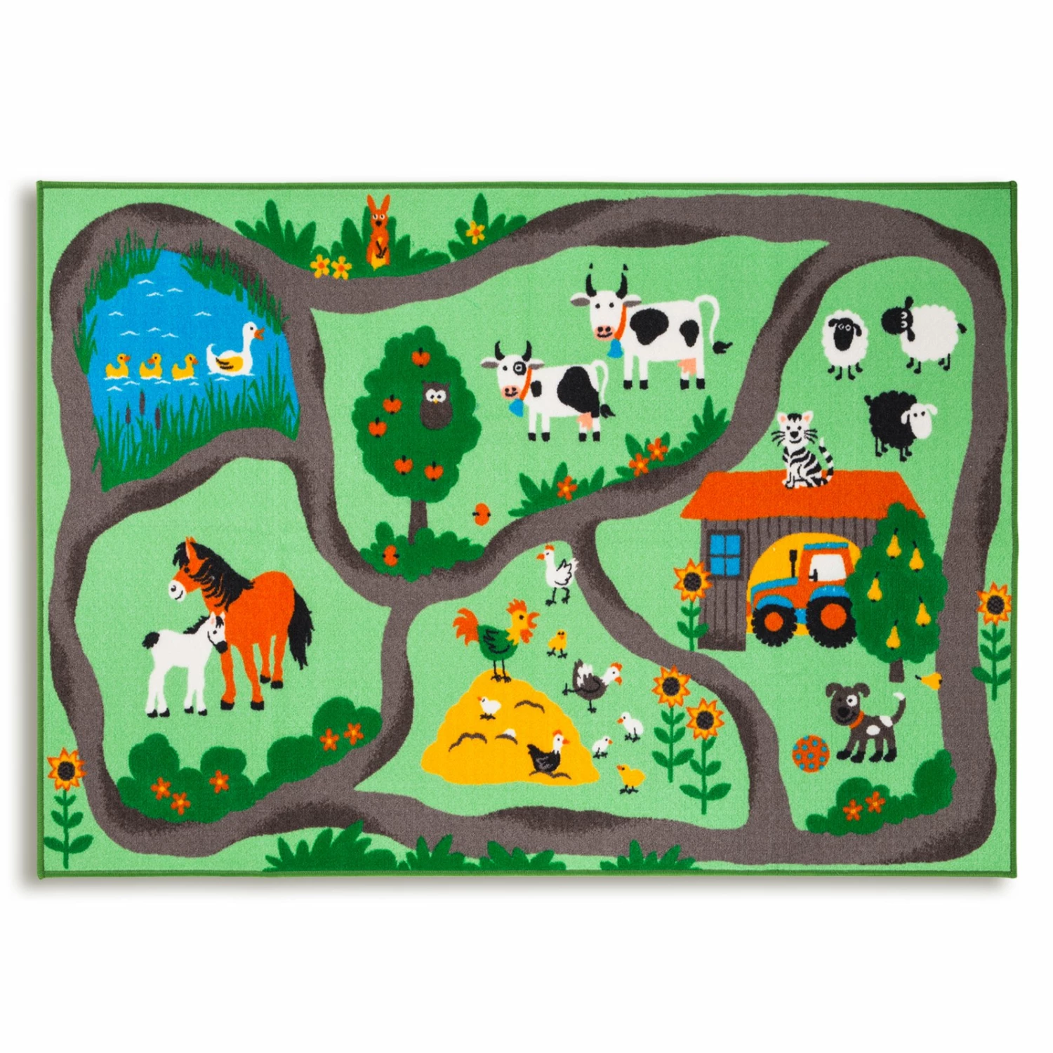 Kinderteppich - Bauernhof - grün - 80x150 cm 3 Kinderteppich - Bauernhof - grün - 80x150 cm