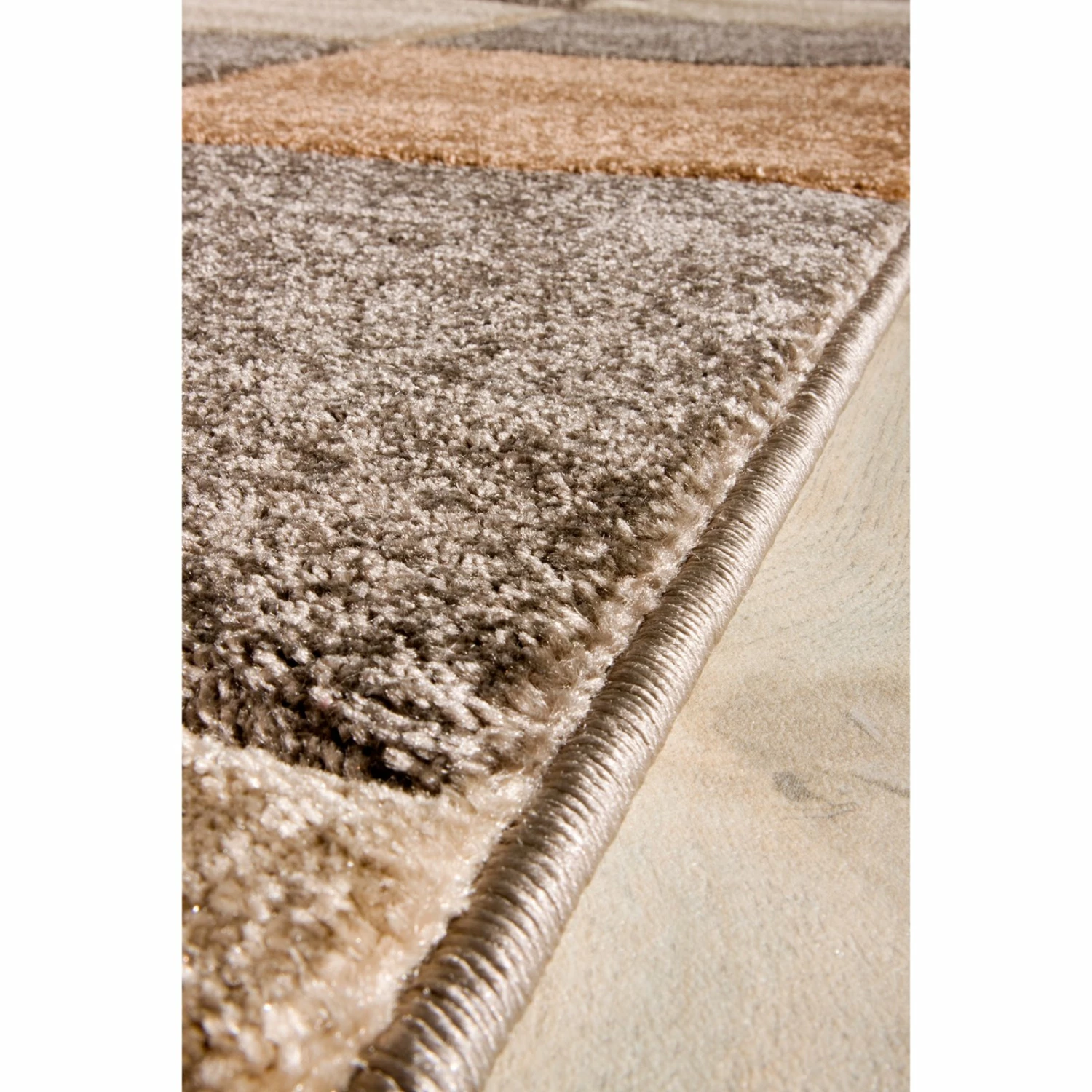 Kurzflorteppich - Karo braun-beige - 160x230 cm 4 Kurzflorteppich - Karo braun-beige - 160x230 cm – Bild 2