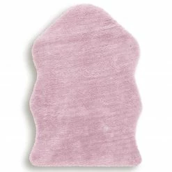 Kunstfell-Teppich - rosa - 55x80 cm
