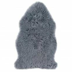 Fellteppich - dunkelgrau - echtes Schaffell