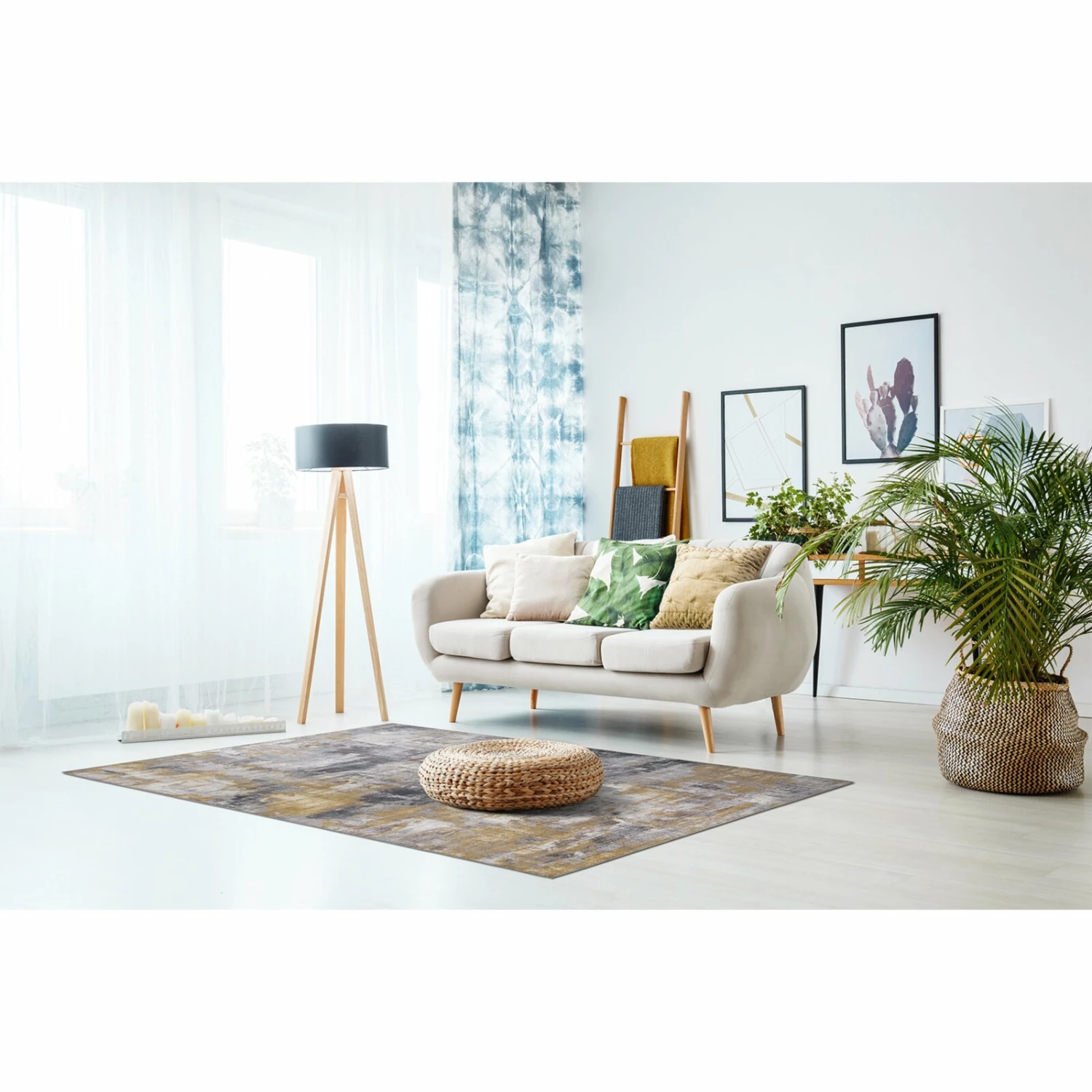 Teppich - grau-gelb - Farbverlauf - 120x170 cm 4 Teppich - grau-gelb - Farbverlauf - 120x170 cm – Bild 2