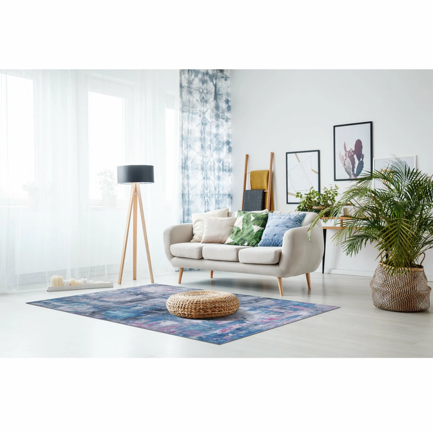 Teppich - grau-blau - Farbverlauf - 120x170 cm 4 Teppich - grau-blau - Farbverlauf - 120x170 cm – Bild 2