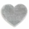 Kunstfell-Teppich - grau - Herz - 70x80 cm -Heimtextilien Verkäufe 2227016600 1600Wx1600H