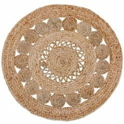 Teppich - natur - rund - Ø 80 cm