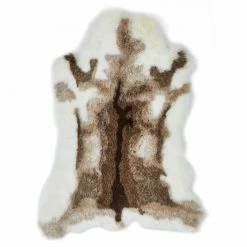 Kunstfell-Teppich - grau - 90x115 cm