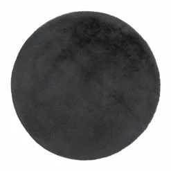 Teppich - anthrazit - rund - Ø 80 cm
